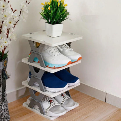 Smart Foldable Shoes Shelf 4 Tier Shoe Rack Roposo Clout