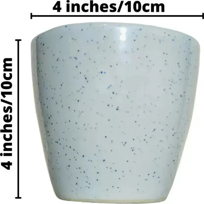 White Pots for Indoor & Balcony Gardening with Optional Drainage Hole Plant Container Set BUTMEE.